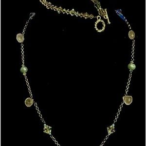 Vintage 1970’s Artisan Crystal & Pearl Necklace and Bracelet